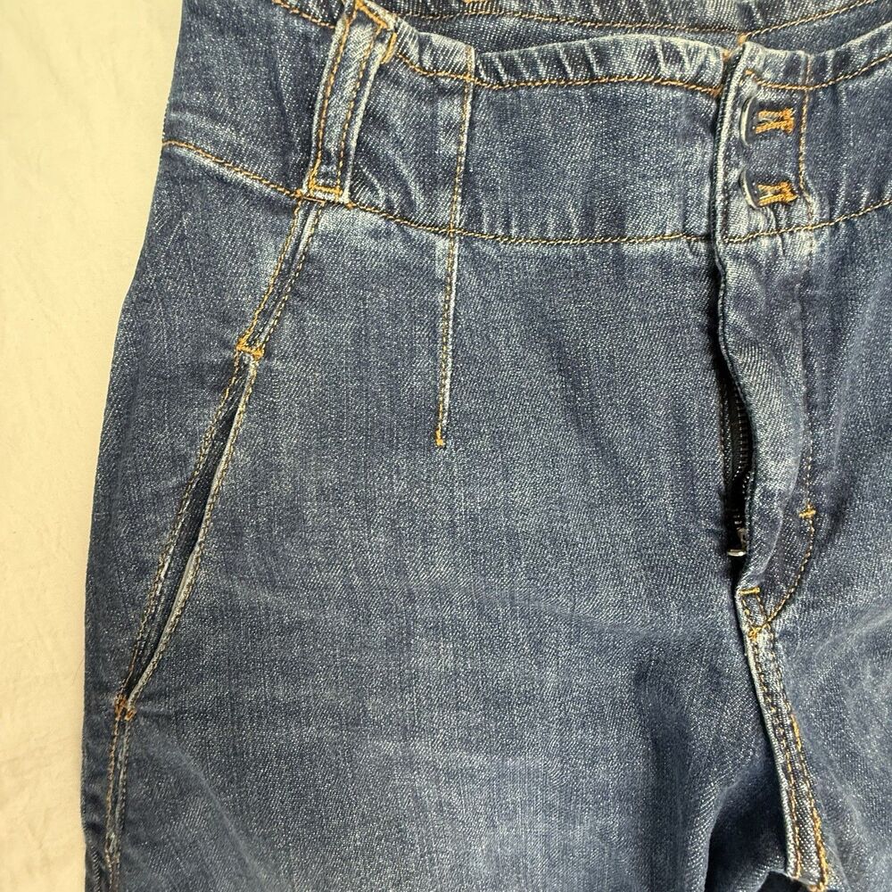Pilcro Anthropologie Culotte Jeans Women 27 Wide Leg Crop Stretch Denim Boho - Picture 12 of 16